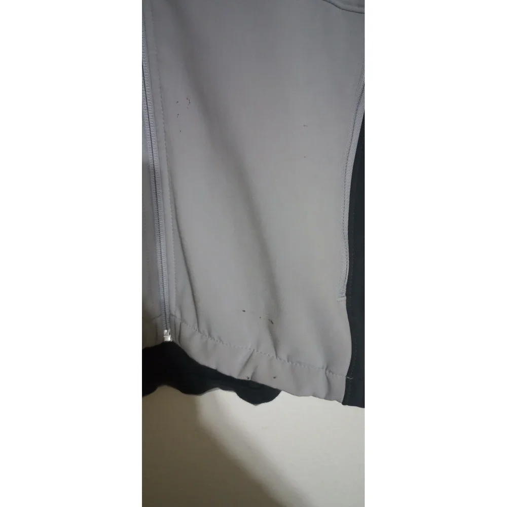 The North Face Mens Gray Black Colorblock Softshell Fleece Lined Jacket Small